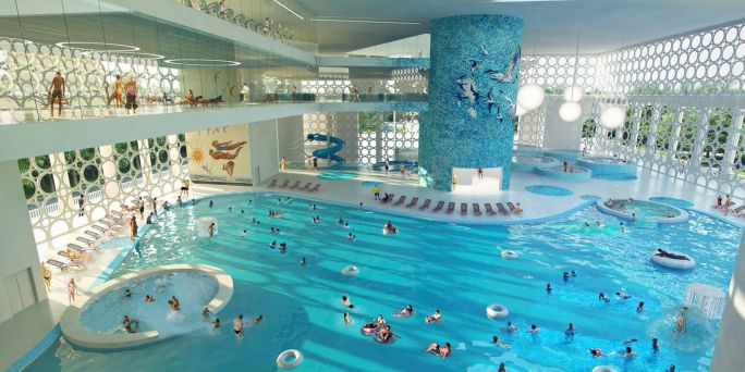 Москва: Новый аквапарк в Лужниках и подогреваемый бассейн с видом на Воробьевы горы + Красная площадь + Парк Зарядье*